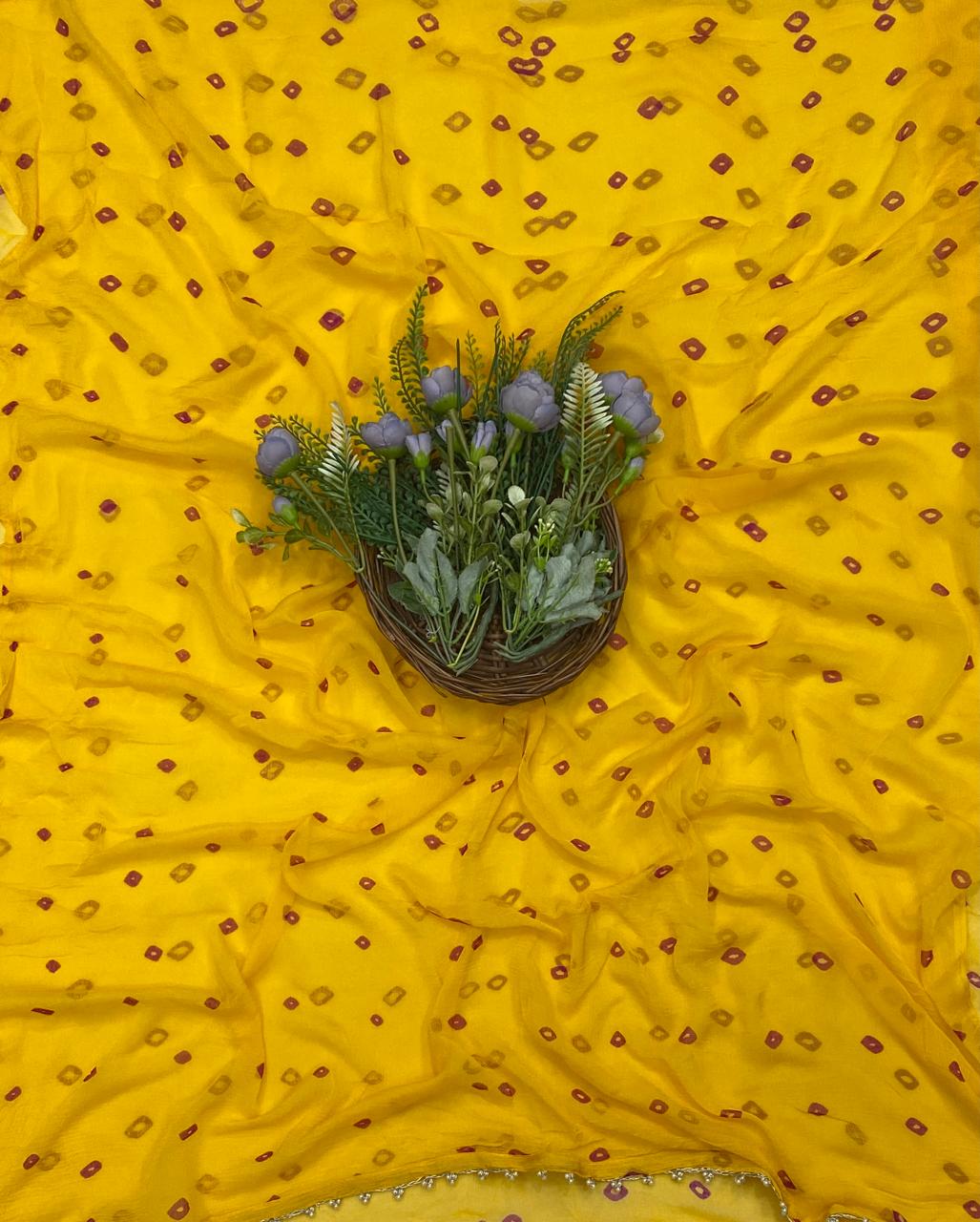 269C Jaipuri Crepe Yellow Suit Fabric / CKC Jaipuri Suits