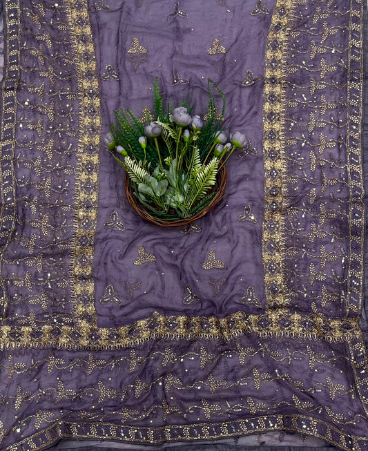 367C Silk Lilac Suit Fabric/ CKC Partywear Collection