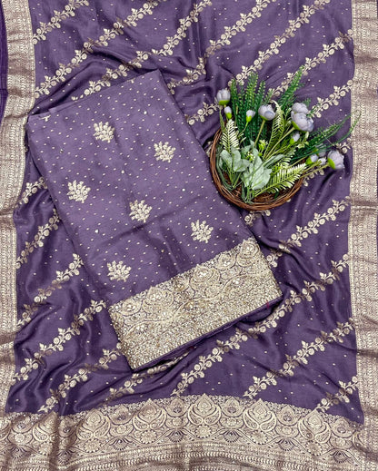 369C Dola Silk Purple Suit Fabric/ CKC Partywear Collection