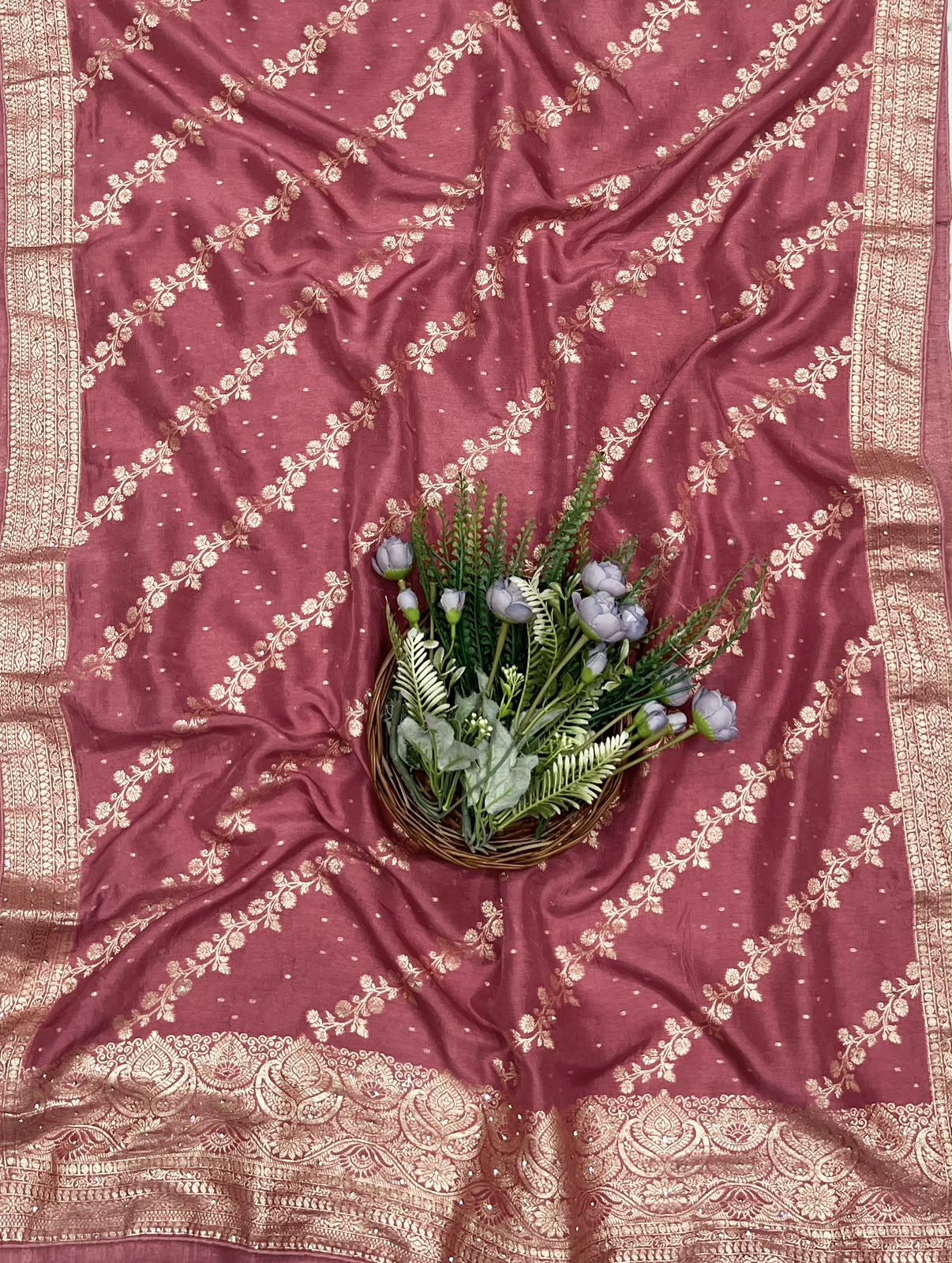 370C Dola Silk Blush Pink Suit Fabric/ CKC Partywear Collection