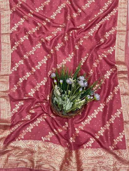 370C Dola Silk Blush Pink Suit Fabric/ CKC Partywear Collection