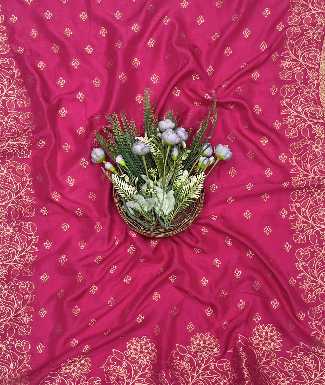 391C Crepe Hot Pink Suit Fabric/ CKC Partywear Collection