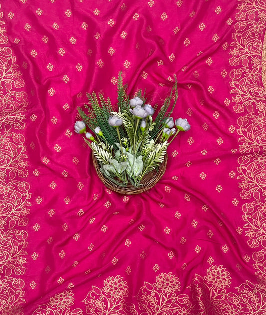 391C Crepe Hot Pink Suit Fabric/ CKC Partywear Collection