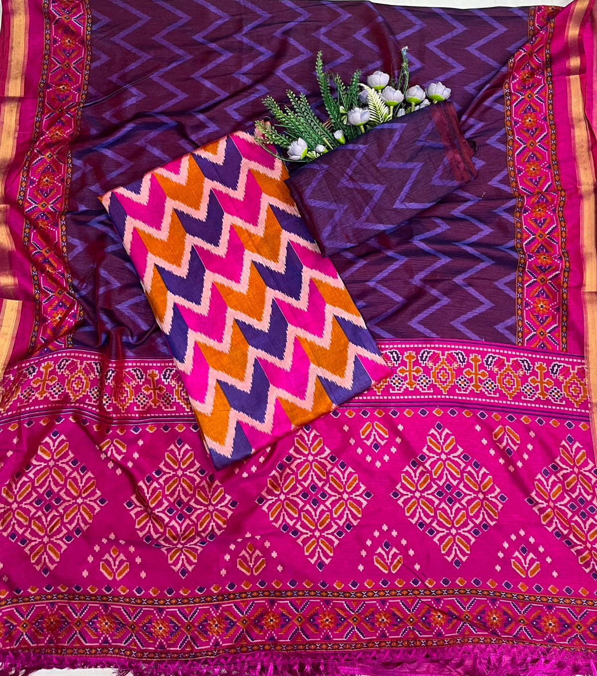 361C  Patola Silk Manjeta Suit Fabric / CKC Patola Silk Suits