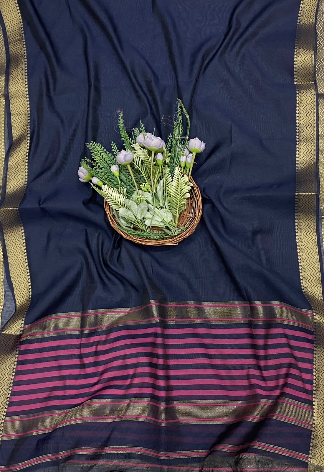 341C Jamdani Dark Blue Suit Fabric / CKC Jamdani Suits