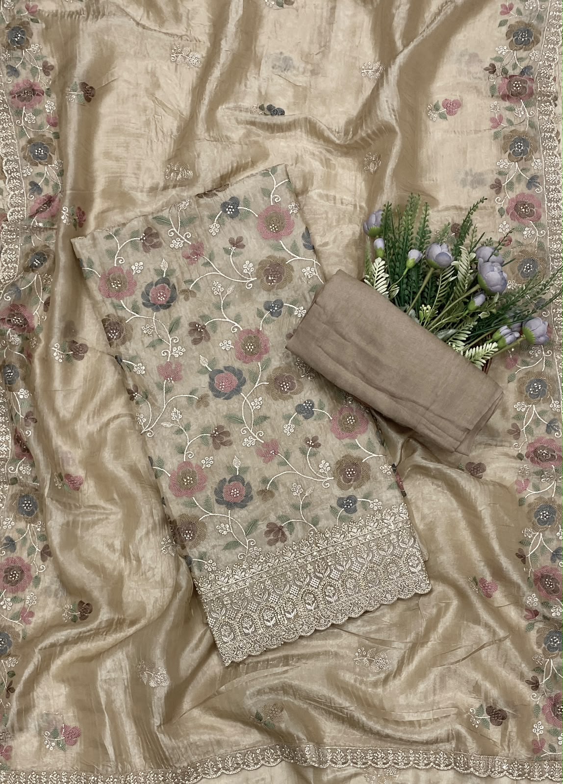 398C Organza Skin suit Fabric/ CKC Partywear Collection