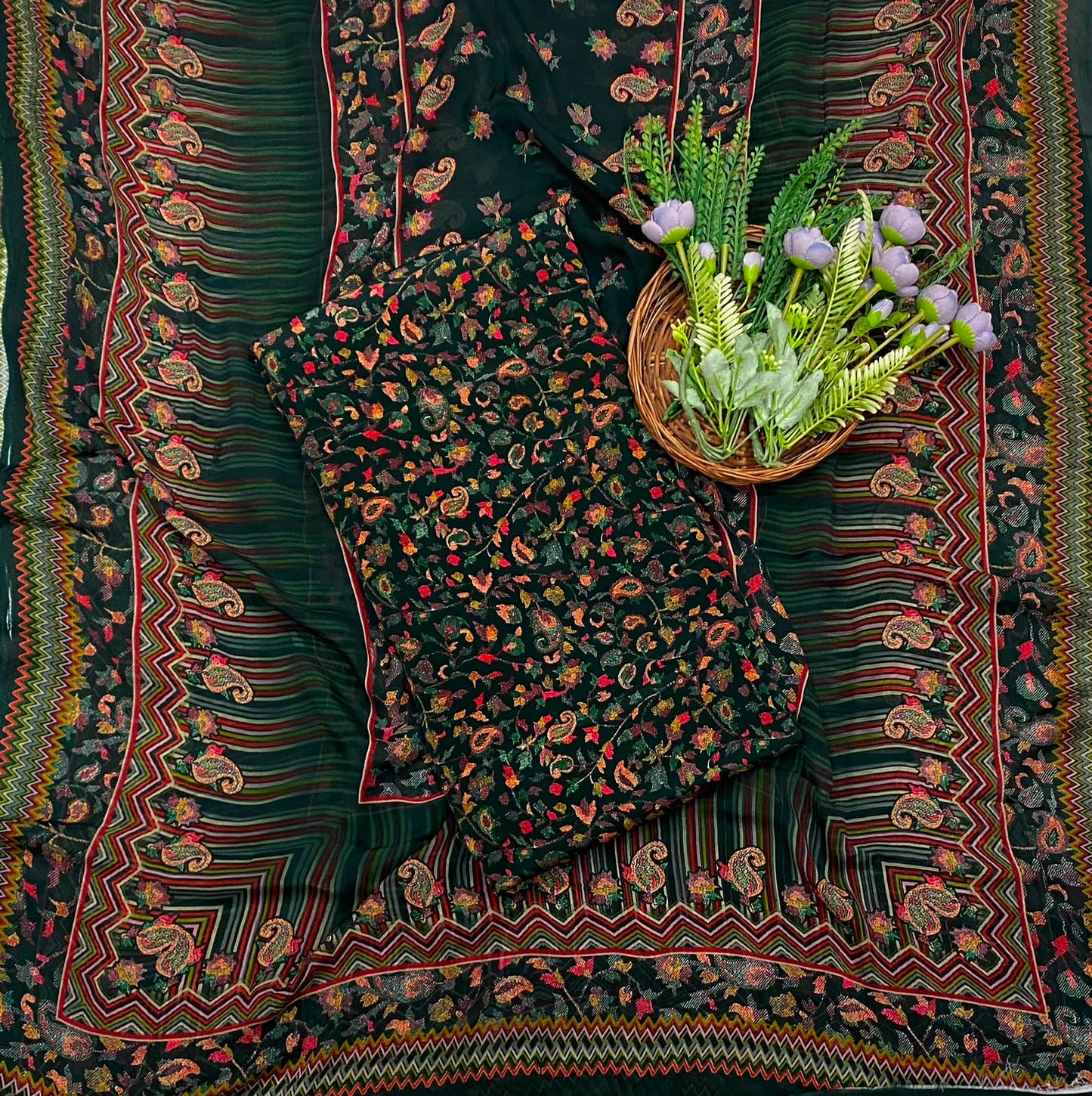 406C Crepe Dark Green Suit Fabric / CKC Crepe Suits