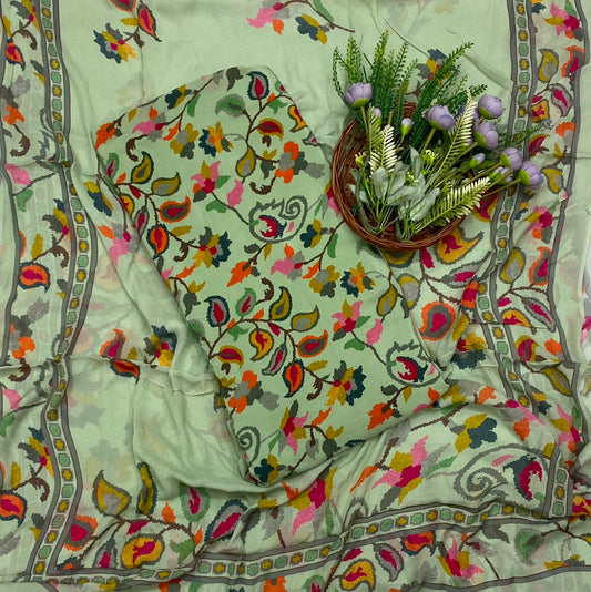 396C Crepe Light Green Suit Fabric / CKC Crepe Suits