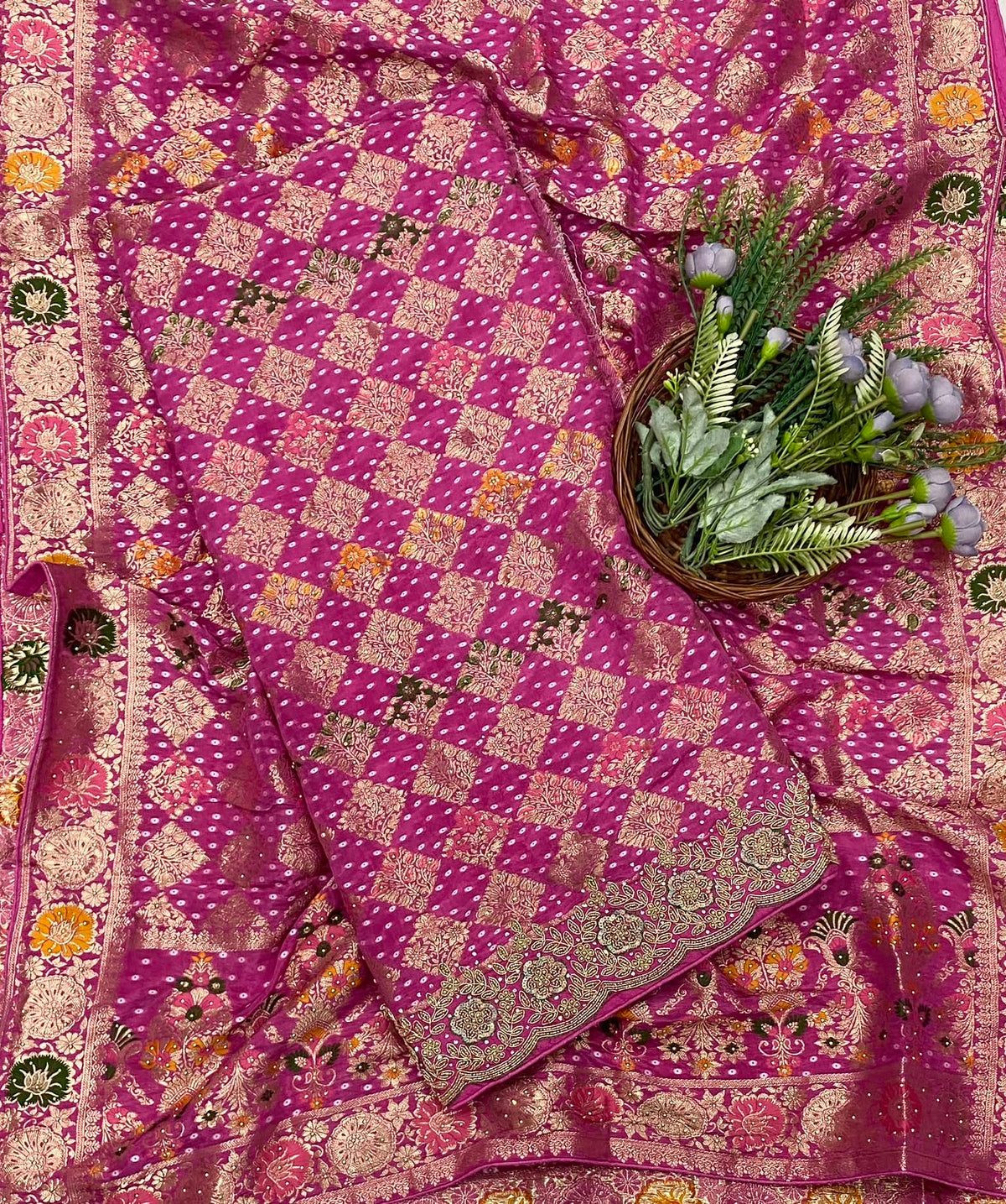 356C Banarasi Silk Dark Blush Pink  Suit Fabric / CKC Banarasi Edit