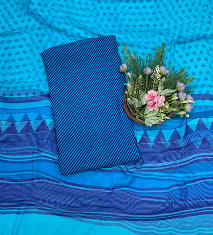449C Crepe Blue Suit Fabric / CKC Crepe Suits