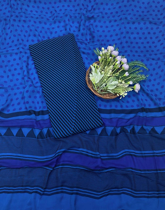 448C Crepe Dark Blue Suit Fabric / CKC Crepe Suits