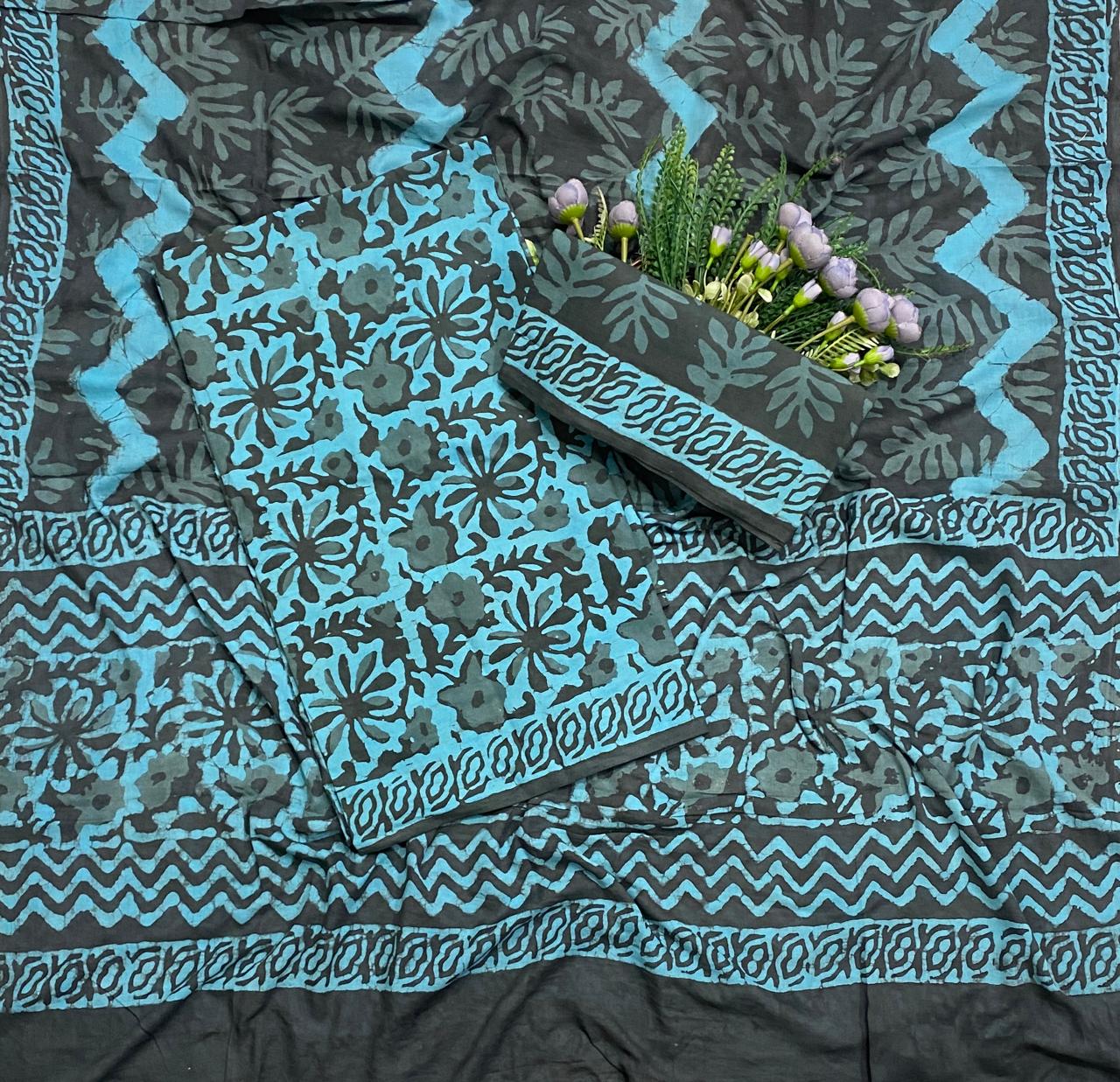 420C Cotton Blue Suit Fabric / CKC Cotton Bazaar
