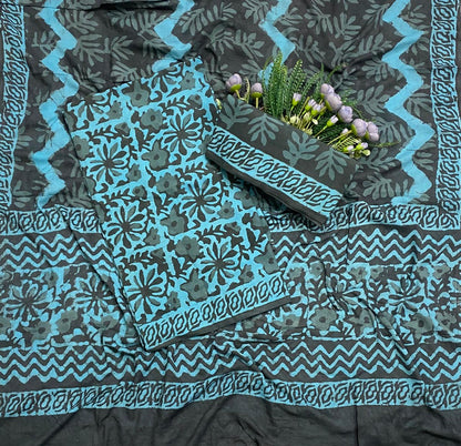 420C Cotton Blue Suit Fabric / CKC Cotton Bazaar