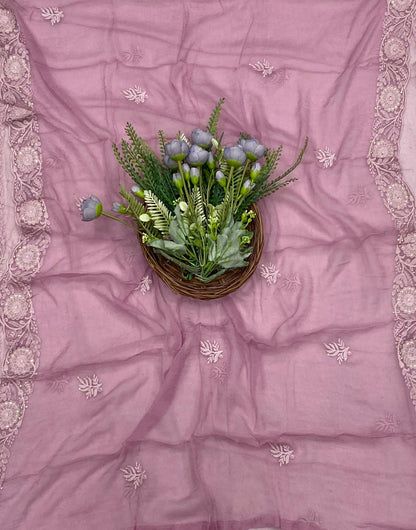 458C Lakhnavi Georgette Lilac Suit Fabric/ CKC Lakhnavi Suits