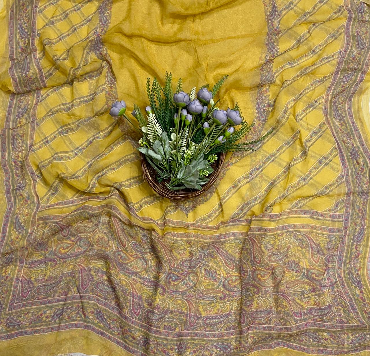 452C Crepe Yellow Suit Fabric / CKC Crepe Suits