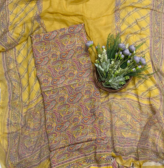 452C Crepe Yellow Suit Fabric / CKC Crepe Suits