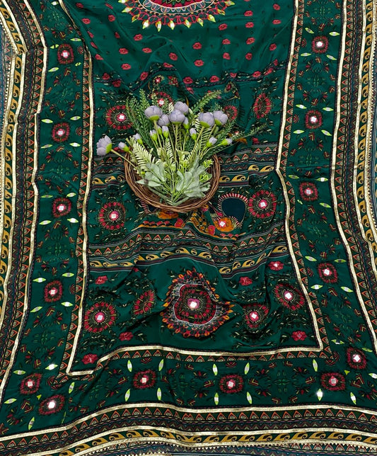 442C Dola Silk Bottle Green Suit Fabric / CKC Partywear Collection