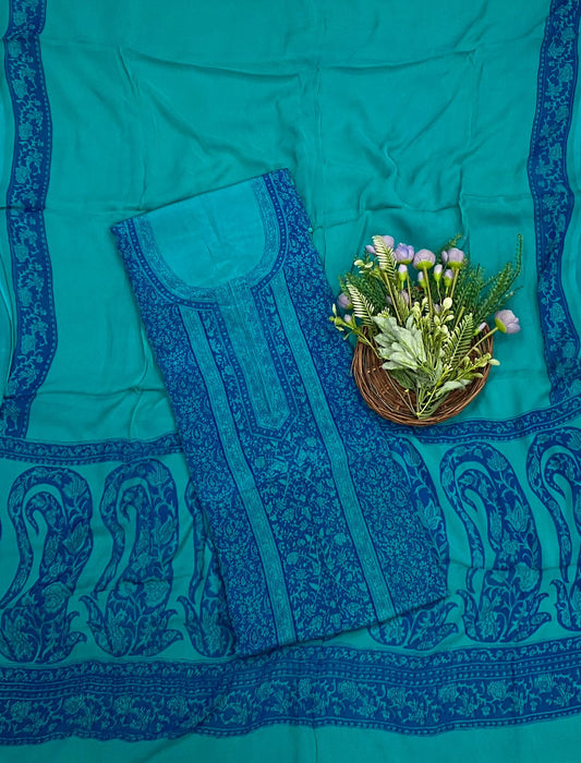 518C Crepe Sea Green Suit Fabric / CKC Crepe Suits