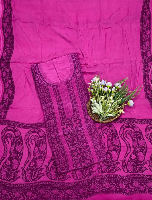 519C Crepe Dark Pink Suit Fabric / CKC Crepe Suits