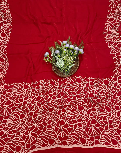 494C Crepe Red Suit Fabric / CKC Crepe Suits