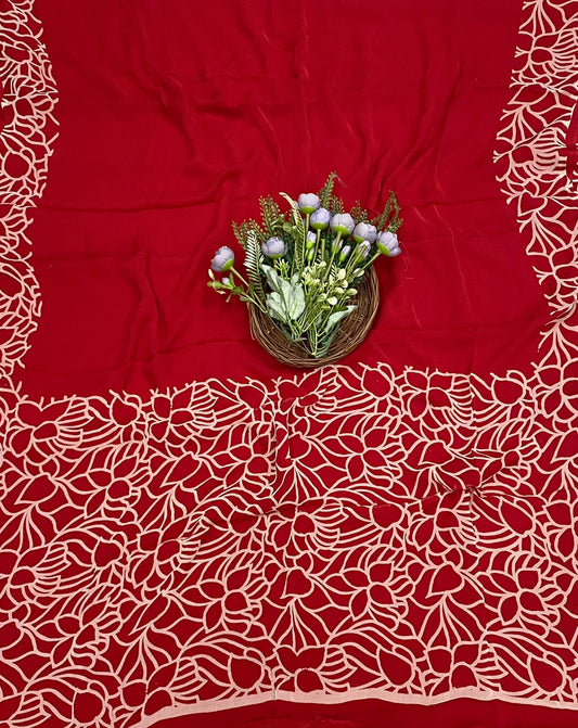 494C Crepe Red Suit Fabric / CKC Crepe Suits