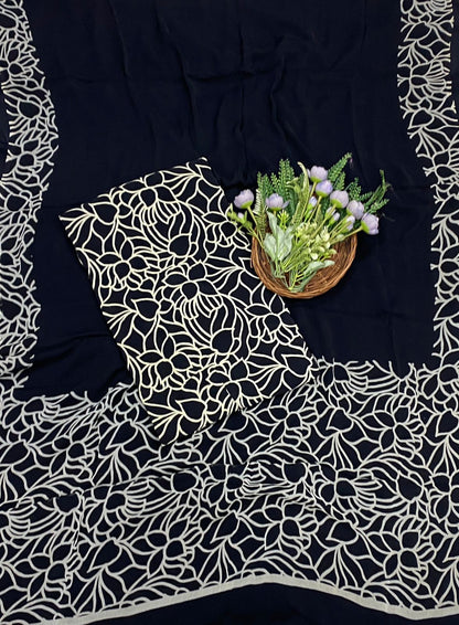 493C Crepe Black Suit Fabric / CKC Crepe Suits