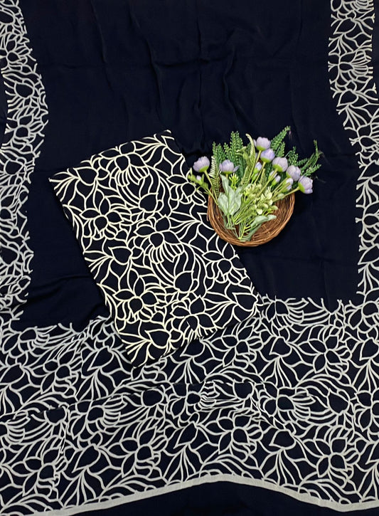 493C Crepe Black Suit Fabric / CKC Crepe Suits