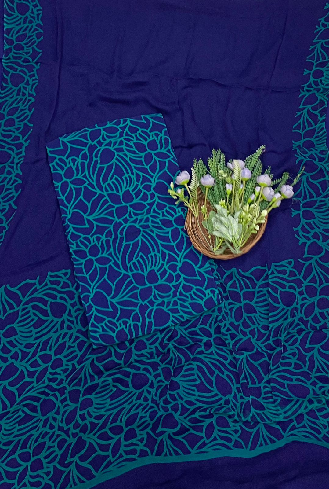 497C Crepe Dark Blue Suit Fabric / CKC Crepe Suits