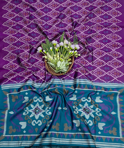 481C Jamdani Dark Sea Green With Purple Suit Fabric / CKC Jamdani Suits