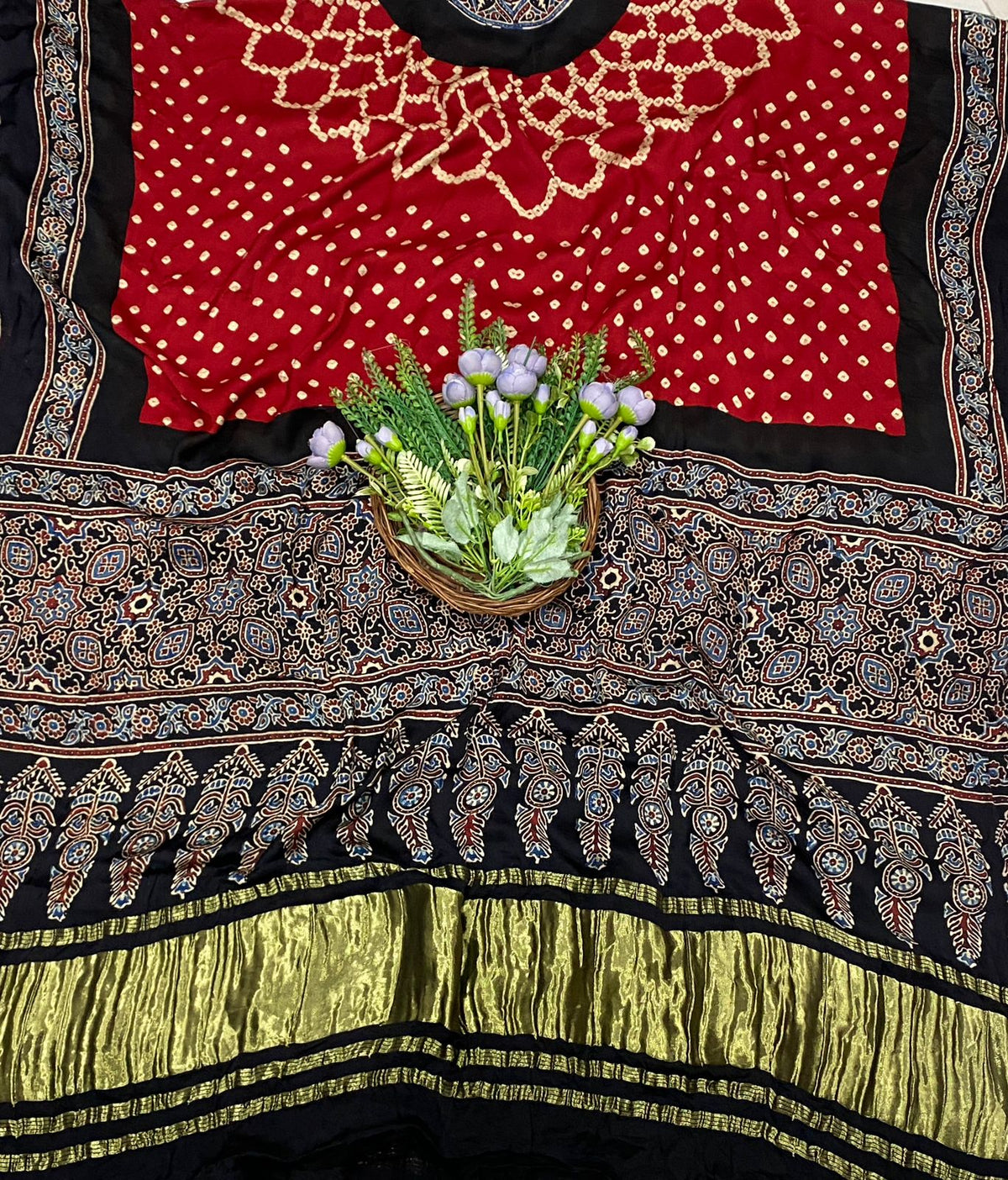 526C Pure Modal Maroon With Mustard Suit Fabric / CKC Jaipuri Suits