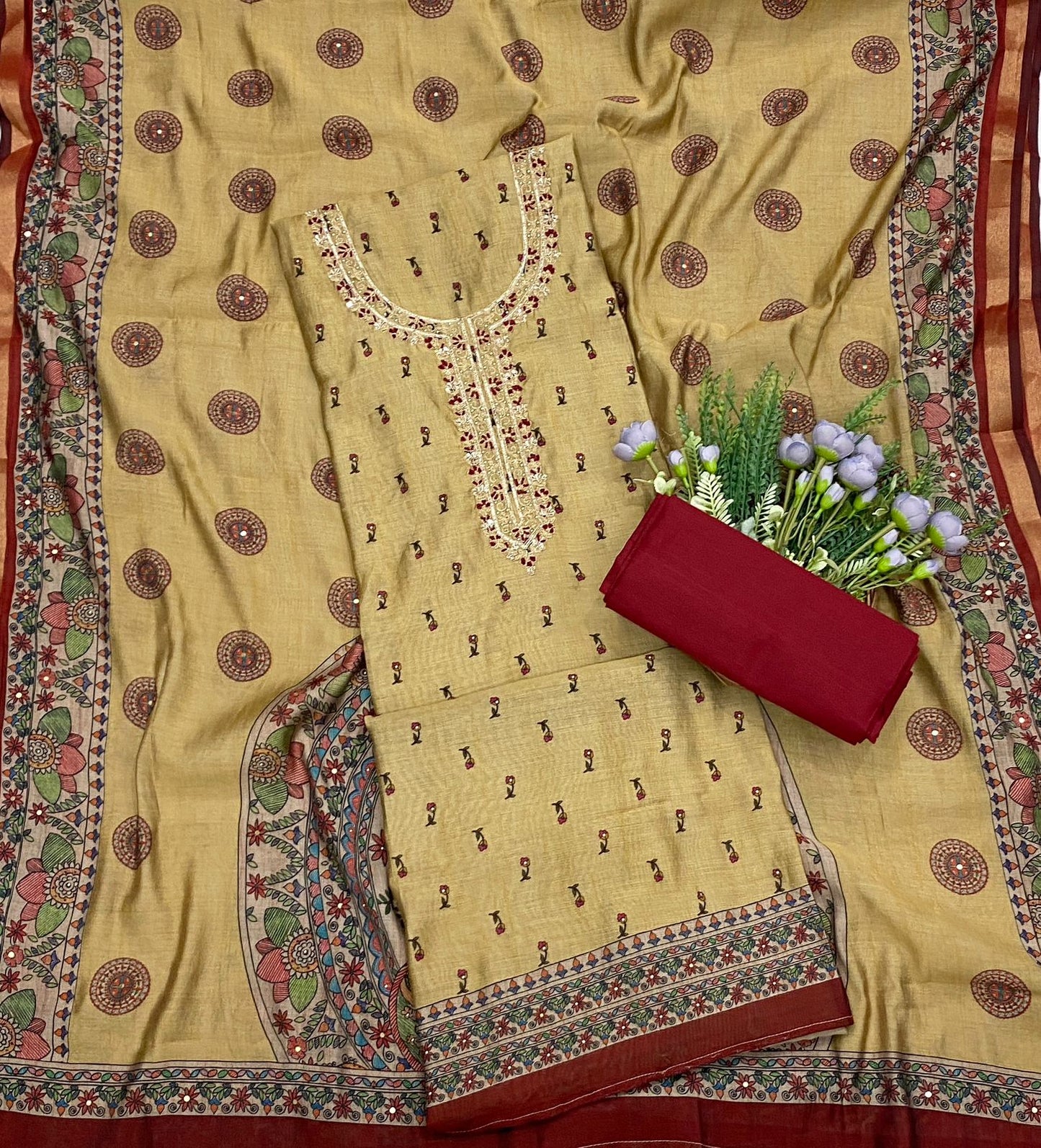 513C Maheshwari Skin Suit Fabric / CKC Maheshwari Suits