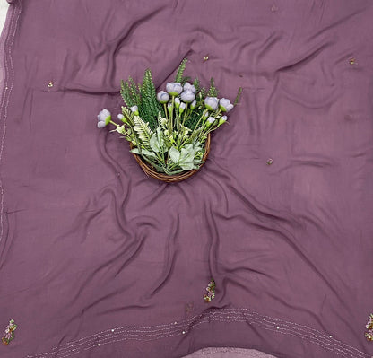 501C Georgette Lilac Suit Fabric / CKC Georgette Suits