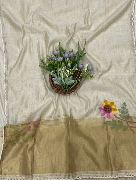 211C Mul Cotton Beige suit Fabric / CKC Mul Cotton
