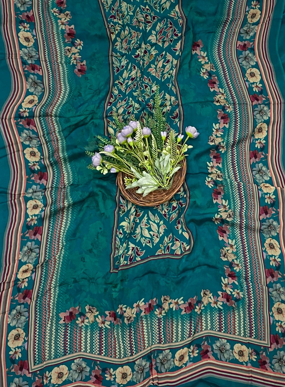 607C Crepe Teal Blue Suit Fabric / CKC Crepe Suits