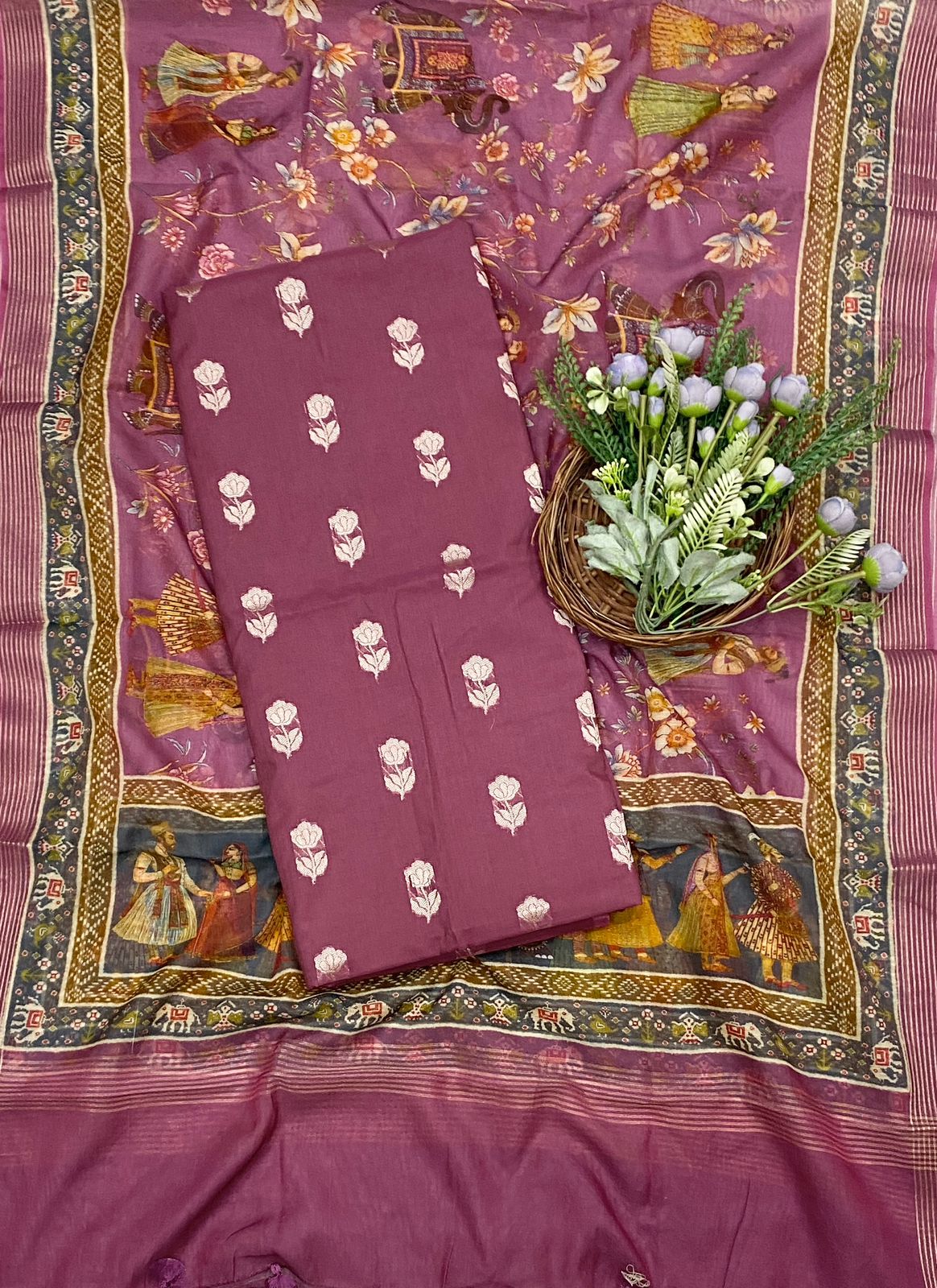 559C Mushrise Cotton Blush Pink Suit Fabric / CKC Cotton Bazaar