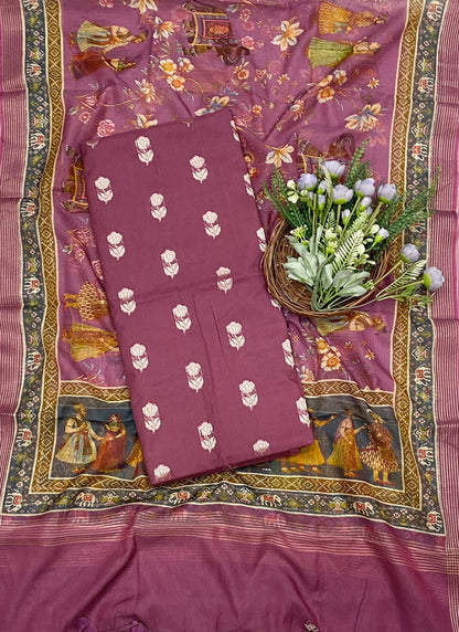 559C Mushrise Cotton Blush Pink Suit Fabric / CKC Cotton Bazaar