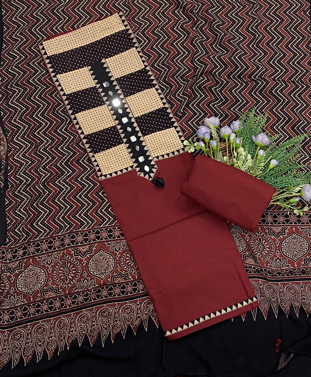 540C Cotton Rust Red Suit Fabric / CKC Cotton Bazaar