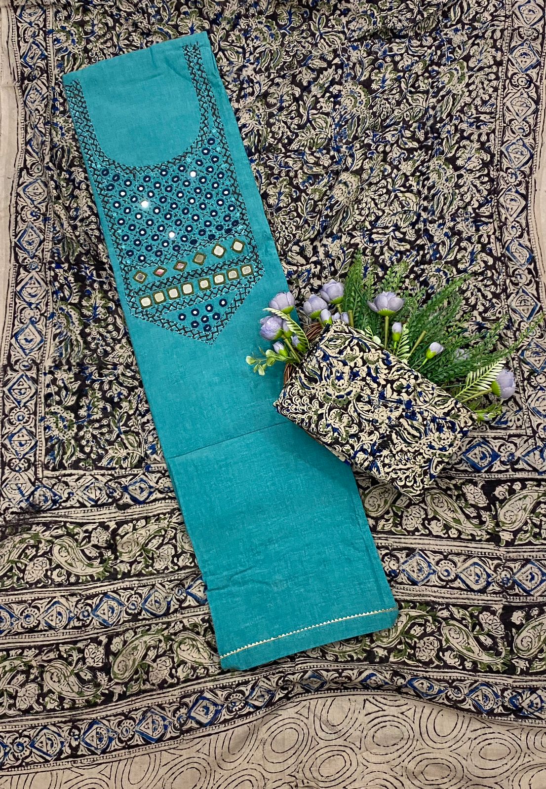 546C Cotton Dark Sea Blue Suit Fabric / CKC Cotton Bazaar
