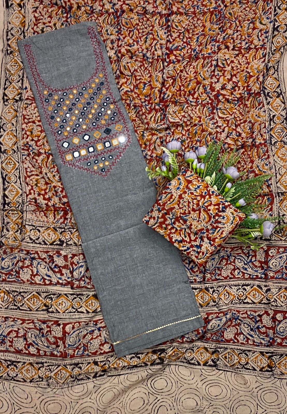 545C Cotton Light Grey Suit Fabric / CKC Cotton Bazaar