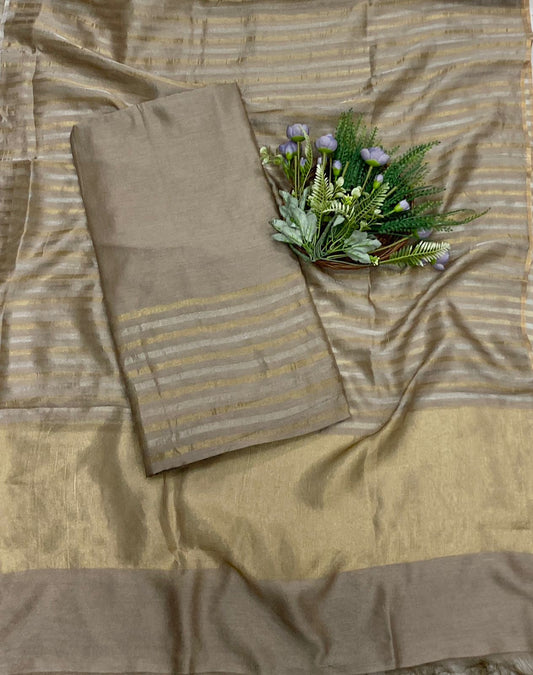 590C Mushrise Tissue Beige Suit Fabric/ CKC Partywear Collection