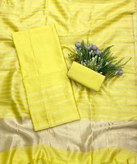 595C Mushrise Tissue Lime Yellow Suit Fabric/ CKC Partywear Collection