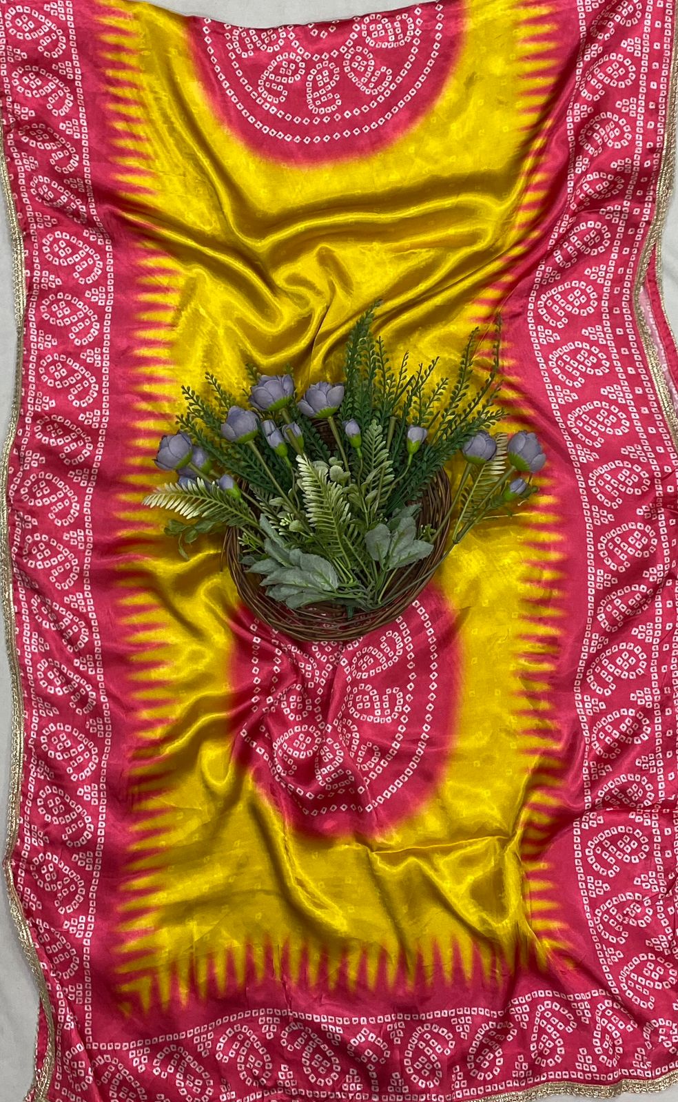 629C Gajji Yellow Suit Fabric / CKC Jaipuri Suits