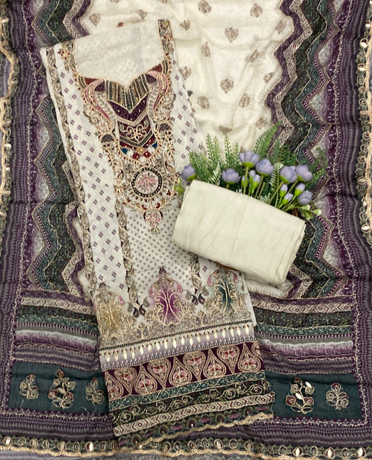 627C Crepe Cream Suit Fabric / CKC Crepe Suits
