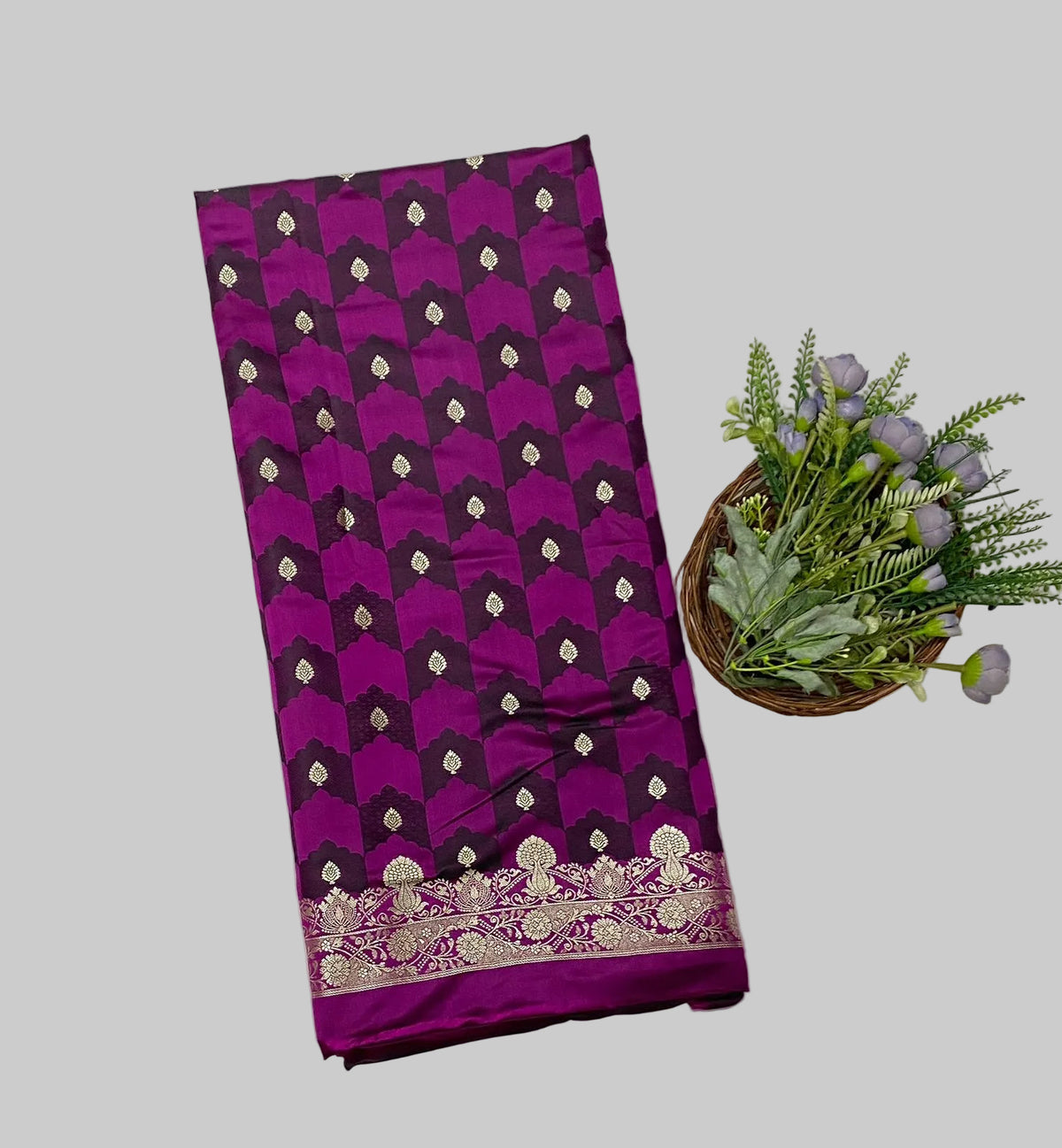 651C Banarasi Silk Purple Suit Fabric / CKC Banarasi Edit