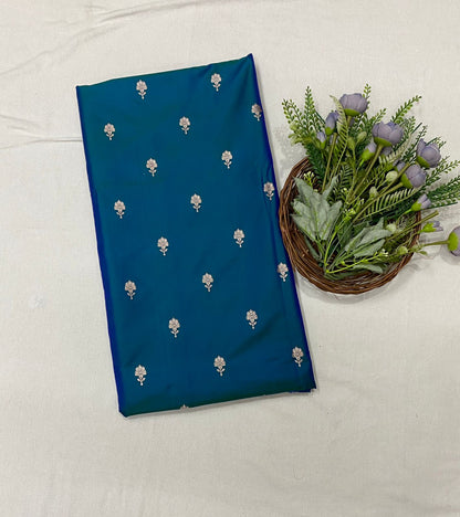 631C Banarasi Silk Dark Blue Suit Fabric / CKC Banarasi Edit