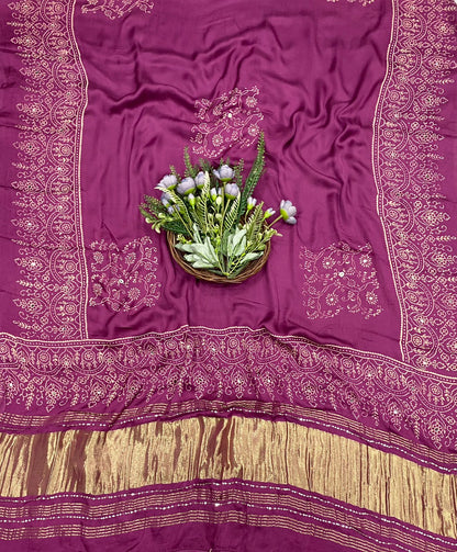 650C Jaipuri Modal Silk Dark Pink Suit Fabric / CKC Jaipuri Suits