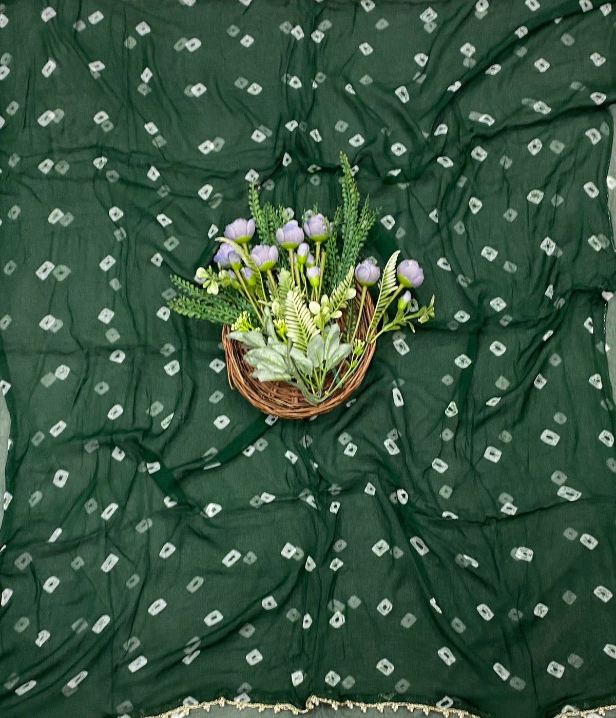 581C Jaipuri Crepe Dark Green Suit Fabric / CKC Jaipuri Suits