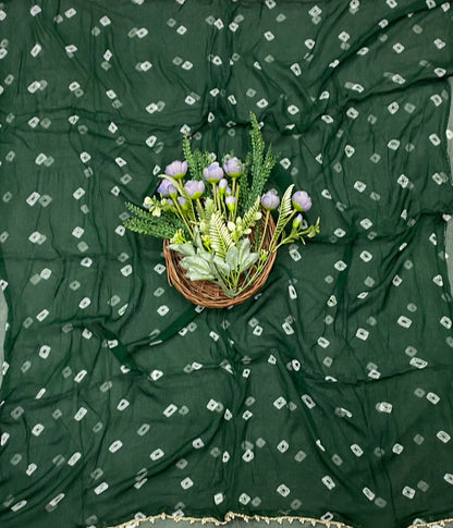 581C Jaipuri Crepe Dark Green Suit Fabric / CKC Jaipuri Suits