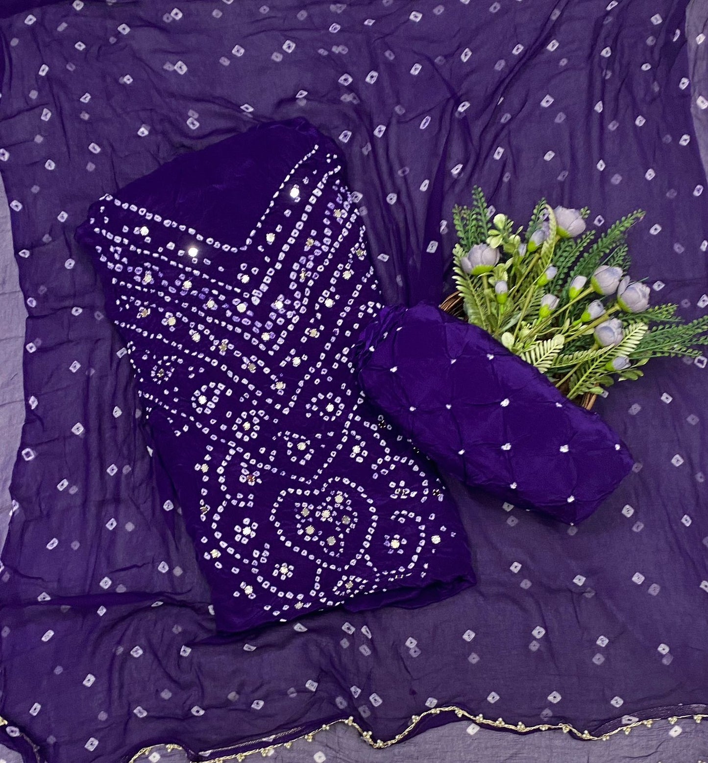 582C Jaipuri Crepe Dark Purple Suit Fabric / CKC Jaipuri Suits
