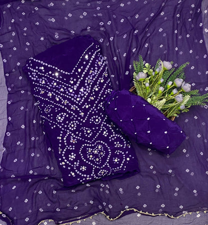 582C Jaipuri Crepe Dark Purple Suit Fabric / CKC Jaipuri Suits